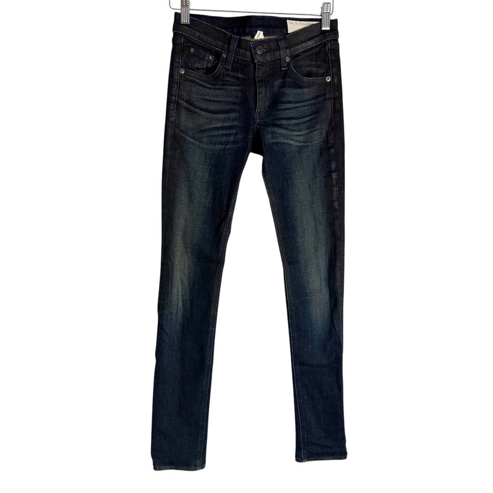 Rag & Bone Mid Rise Wakefield Blue Denim Casual Skinny Jeans Size 25